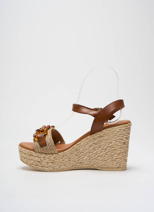 Sandale/Pantofi decupați maro EVA FRUTOS femeie