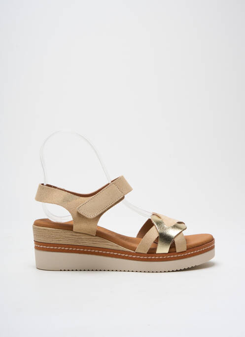 Sandale/Pantofi decupați auriu EVA FRUTOS femeie