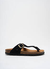 Șlapi arcadă plantară toc plat până la 3 cm negru LA MAISON DE L'ESPADRILLE femme