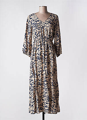 Rochie lungă mâneci lungi mâneci lungi albastru ONLY femeie