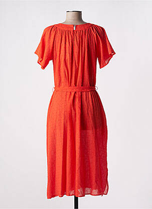 Rochie midi mâneci scurte mâneci scurte portocaliu KING LOUIE femeie
