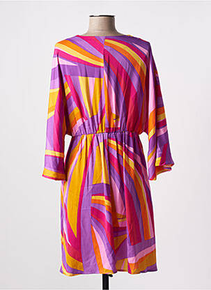 Rochie midi croială fluidă mâneci lungi violet ONLY femeie