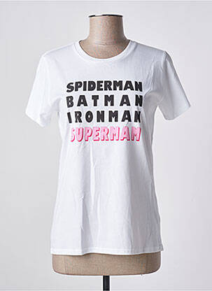 Tricou croială dreaptă mâneci scurte alb FAUBOURG 54 femeie