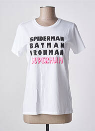 Tricou croială dreaptă mâneci scurte alb FAUBOURG 54 femme