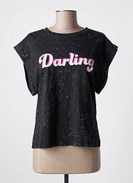 Tricou croială dreaptă mâneci scurte negru ONLY femeie