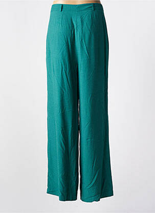 Pantalon larg țesătură poplin talie înaltă verde KING LOUIE femeie