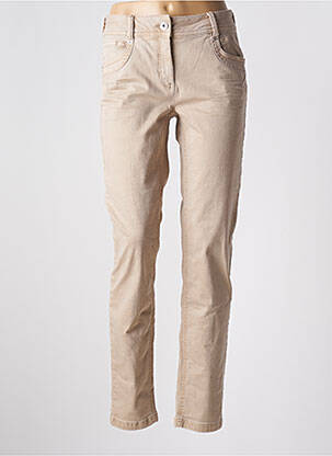 Blugi cu croială slim bej CECIL femeie