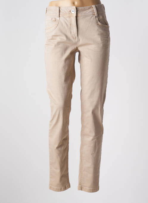 Blugi cu croială slim bej CECIL femeie