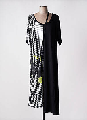 Rochie midi mâneci scurte mâneci scurte negru LUUKAA femeie