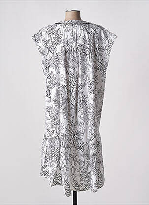 Rochie midi imprimeu floral mâneci scurte alb B.YU femeie