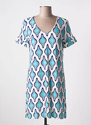 Rochie scurtă mâneci scurte mâneci scurte albastru MADEMOISELLE SANS GÊNE femeie
