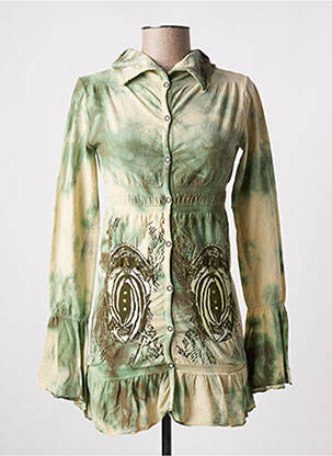 Tunică mâneci lungi verde KALI OREA femeie