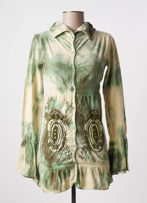 Tunică mâneci lungi verde KALI OREA femeie