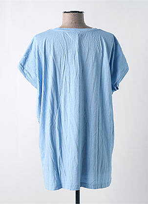 Tricou croială dreaptă mâneci scurte albastru B.YU femeie
