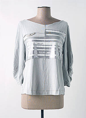 Tricou mâneci 3/4 mâneci 3/4 gri ELISA CAVALETTI femeie