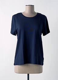 Tricou croială dreaptă mâneci scurte albastru TRANQUILLO femme
