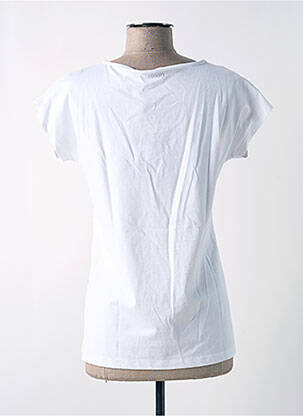 Tricou guler în v mâneci scurte alb RELISH femeie