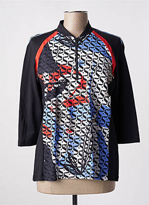Top elasticitate mâneci 3/4 negru SPORTALM femeie