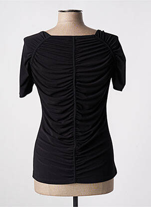 Top țesătură crep mâneci scurte negru ISABEL DE PEDRO femeie