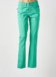 Pantalon slim țesătură poplin mărime normală verde WALTRON femme