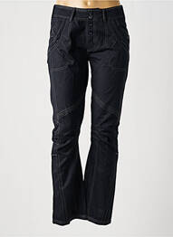 Pantalon slim țesătură poplin mărime normală negru R 867 femeie