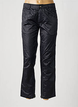 Pantalon drept închidere cu fermoar sub clapetă cu nasturi mărime normală negru RIVIERES DE LUNE femeie