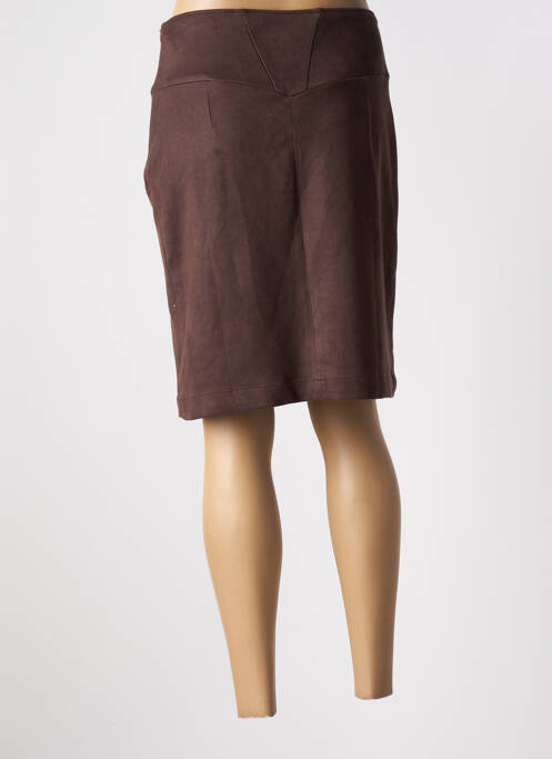 Fustă midi maro AVENTURES DES TOILES femeie