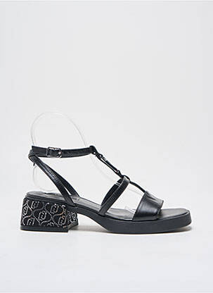 Sandale/pantofi decupați țesătură satinată toc de 4 la 6 cm negru LIU JO femeie