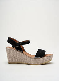 Espadrile nubuc toc de 4 la 6 cm negru LA MAISON DE L'ESPADRILLE femme