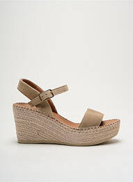 Espadrile nubuc toc de 4 la 6 cm bej LA MAISON DE L'ESPADRILLE femme