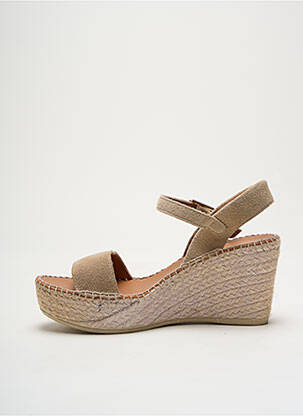Espadrile nubuc toc de 4 la 6 cm bej LA MAISON DE L'ESPADRILLE femeie