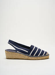 Espadrile vârf rotund toc de 4 la 6 cm albastru LA MAISON DE L'ESPADRILLE femme