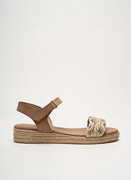 Sandale/pantofi decupați material neted toc plat până la 3 cm bej LA MAISON DE L'ESPADRILLE femeie