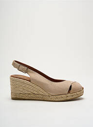 Espadrile nubuc toc de 4 la 6 cm bej LA MAISON DE L'ESPADRILLE femme
