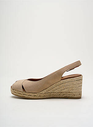 Espadrile nubuc toc de 4 la 6 cm bej LA MAISON DE L'ESPADRILLE femeie