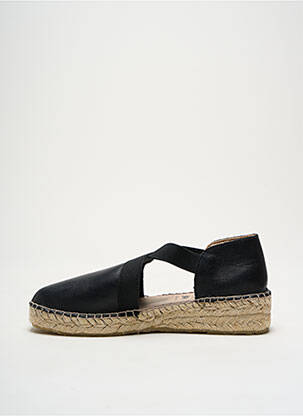 Espadrile țesătură satinată toc plat până la 3 cm negru LA MAISON DE L'ESPADRILLE femeie