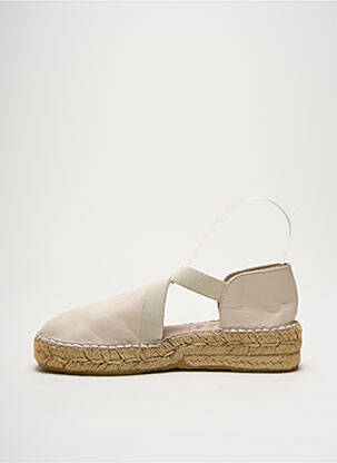 Espadrile țesătură satinată toc de 4 la 6 cm bej LA MAISON DE L'ESPADRILLE femeie