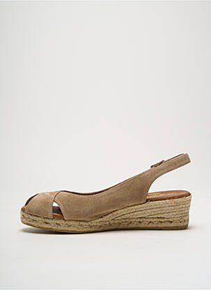 Espadrile nubuc toc de 4 la 6 cm bej LA MAISON DE L'ESPADRILLE femeie