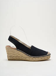 Espadrile vârf rotund toc de 4 la 6 cm negru LA MAISON DE L'ESPADRILLE femme