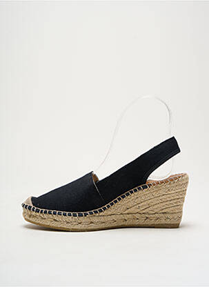 Espadrile vârf rotund toc de 4 la 6 cm negru LA MAISON DE L'ESPADRILLE femeie