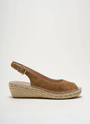 Espadrile nubuc toc de 4 la 6 cm maro LA MAISON DE L'ESPADRILLE femeie