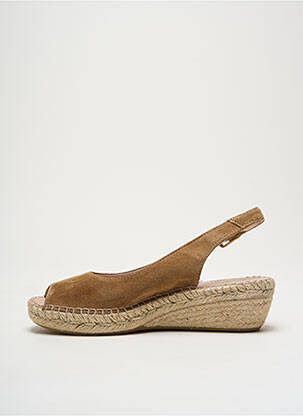 Espadrile nubuc toc de 4 la 6 cm maro LA MAISON DE L'ESPADRILLE femeie