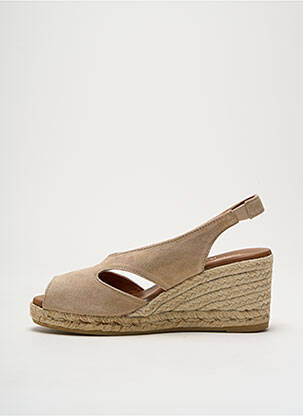 Espadrile nubuc toc de 4 la 6 cm bej LA MAISON DE L'ESPADRILLE femeie