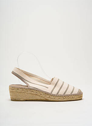 Espadrile închidere cu bride toc de 4 la 6 cm bej LA MAISON DE L'ESPADRILLE femeie
