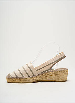 Espadrile închidere cu bride toc de 4 la 6 cm bej LA MAISON DE L'ESPADRILLE femeie