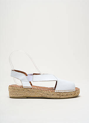 Espadrile vârf deschis toc plat până la 3 cm alb LA MAISON DE L'ESPADRILLE femme