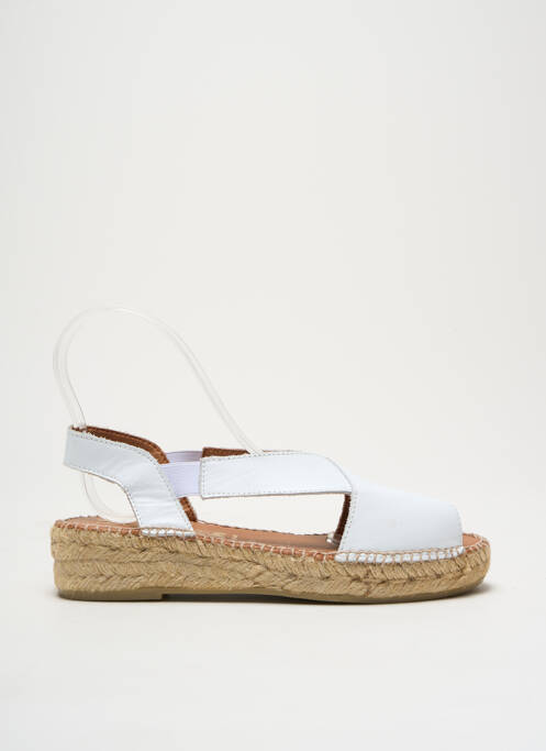Espadrile vârf deschis toc plat până la 3 cm alb LA MAISON DE L'ESPADRILLE femme