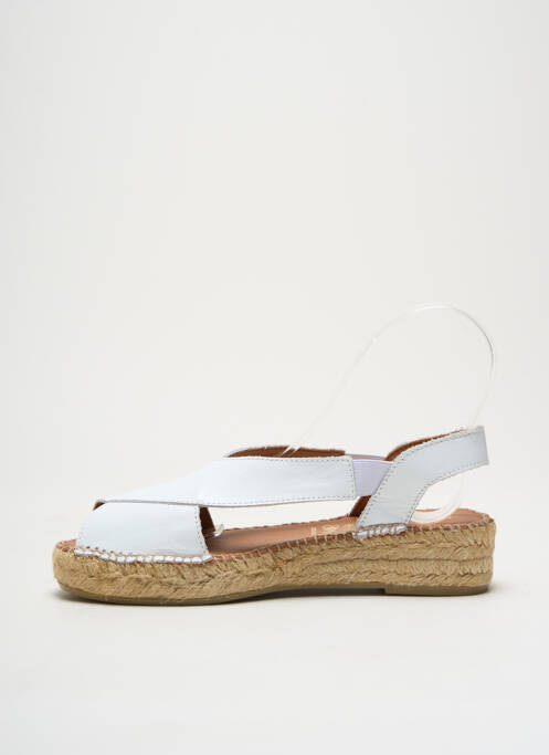 Espadrile vârf deschis toc plat până la 3 cm alb LA MAISON DE L'ESPADRILLE femme