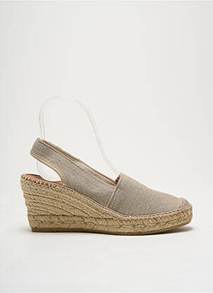 Espadrile vârf rotund toc de 4 la 6 cm bej LA MAISON DE L'ESPADRILLE femeie
