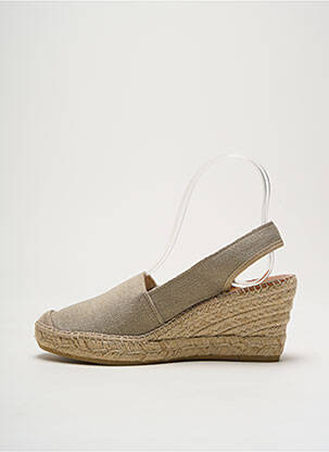 Espadrile vârf rotund toc de 4 la 6 cm bej LA MAISON DE L'ESPADRILLE femeie